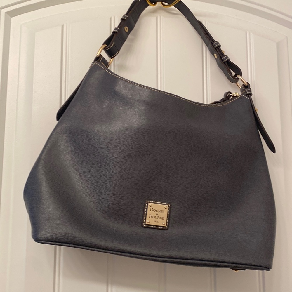 NWOT Dooney & Bourke Saffino leather blue satchel